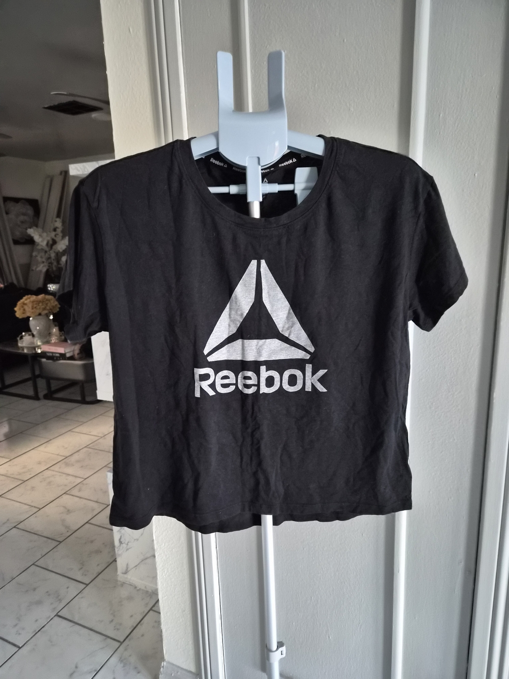 Reebok Black Tee with Silver Logo